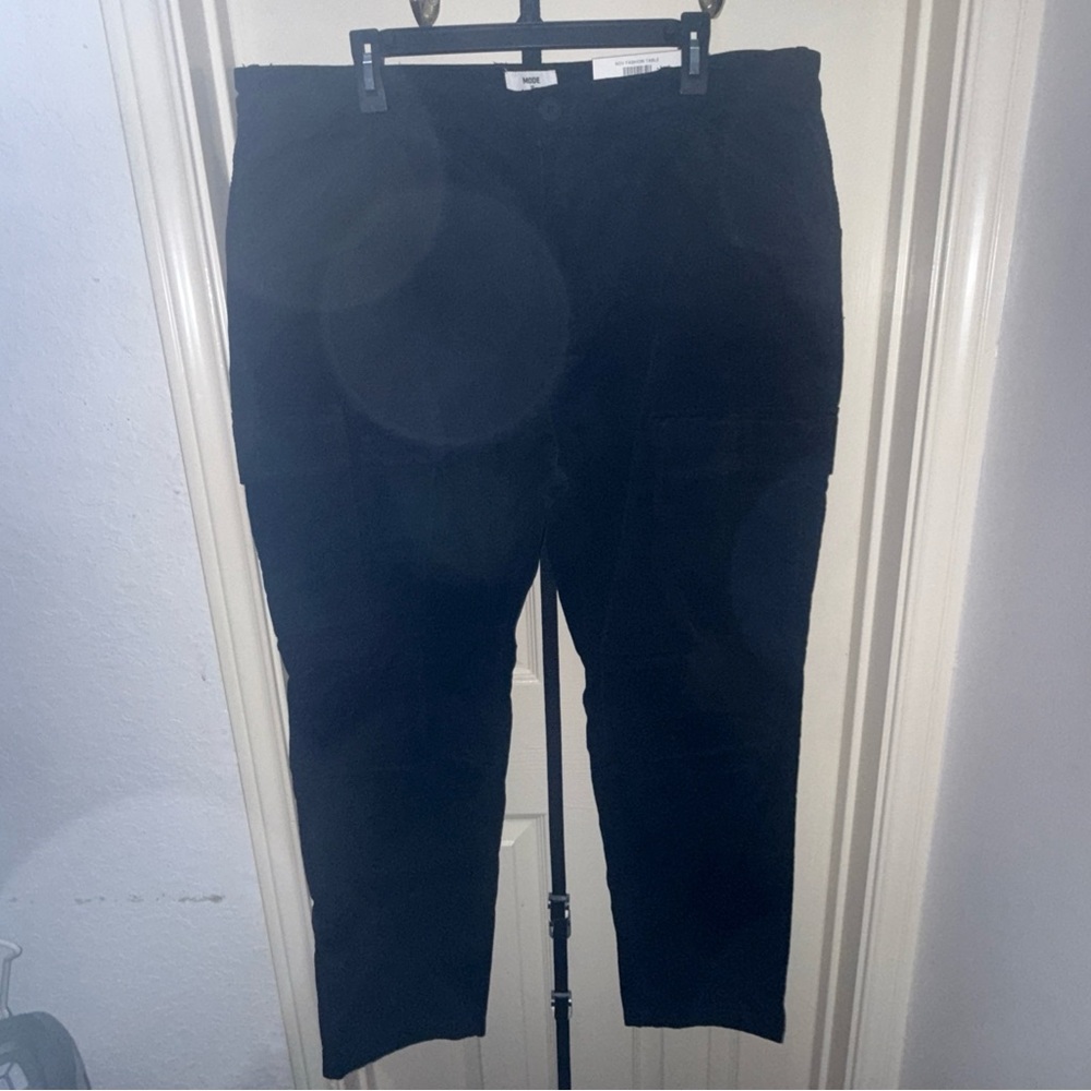 Black Corduroy Cargo Mode of One Pants